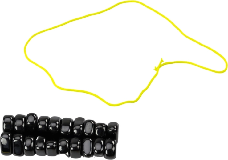 Smooth magnetic stones and cord to mark the field