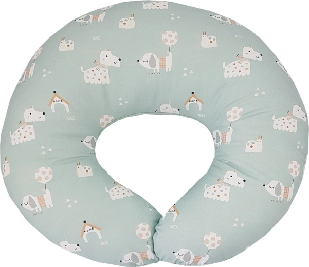 EKO mali jastuk za dojenje Velvet Dogs Mint 60 × 60 cm