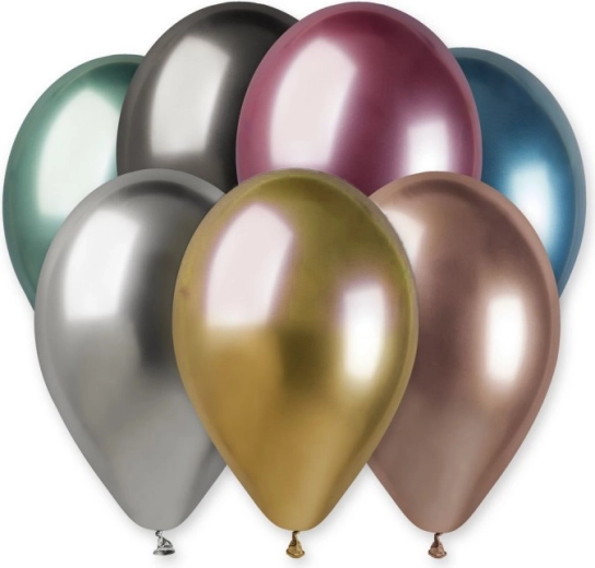 Gemar lateks balon 33 cm s kromiranim metalik sjajem – razne boje - 1 komad