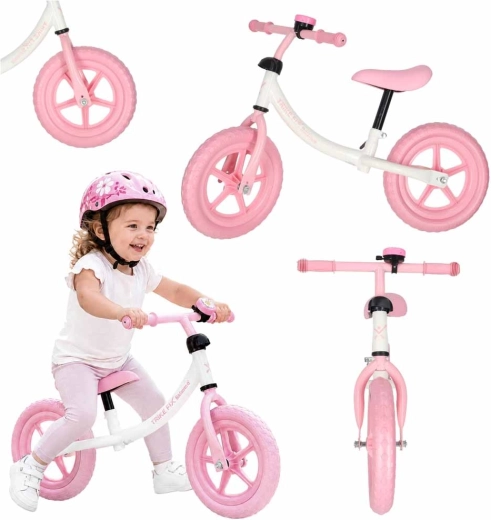 Trike Fix Balance pink balance bike with bell