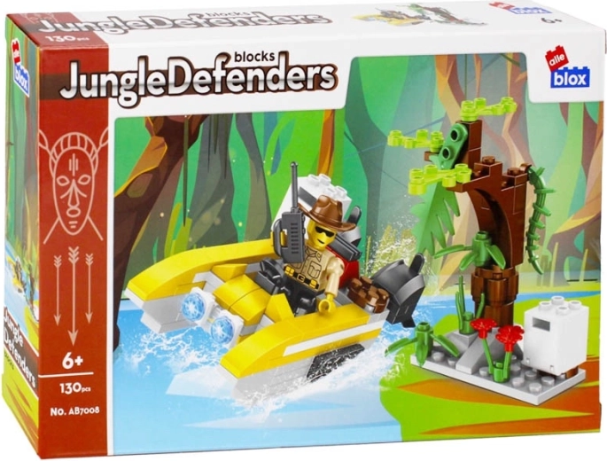Konstrukcijski set Jungle Defenders – izviđački motorni čamac i stablo