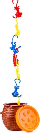 Colorful monkeys that hook into a chain
