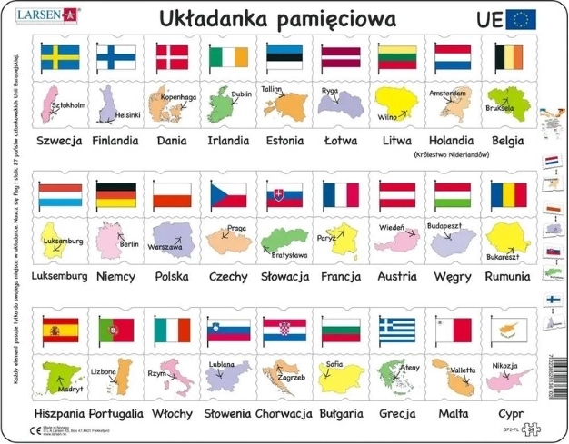 Larsen Unia Europa – zastave Europe edukativna slagalica