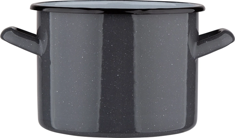 Lonac ravni 1,5 l sivi prošarani 14 cm