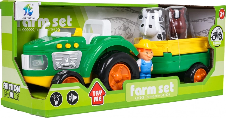 Dječji traktor s prikolicom i dodacima