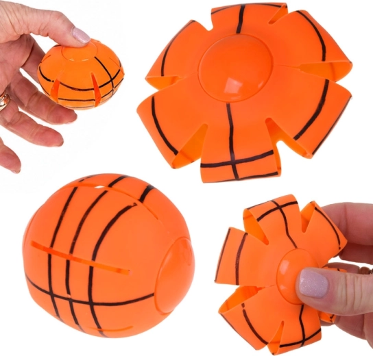 Leteći disk–loptica „stisni i baci” – elastična igračka za ruku 7 cm