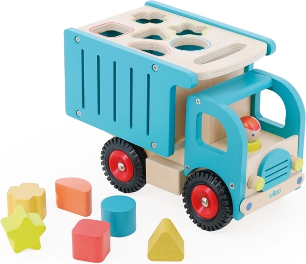 Vilac wooden dump truck shape sorter