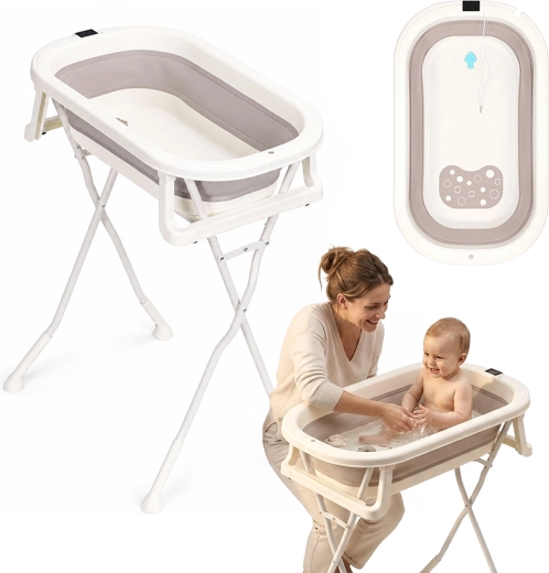 Ecotoys sklopiva dječja kadica na postolju s odvodom i LCD termometrom