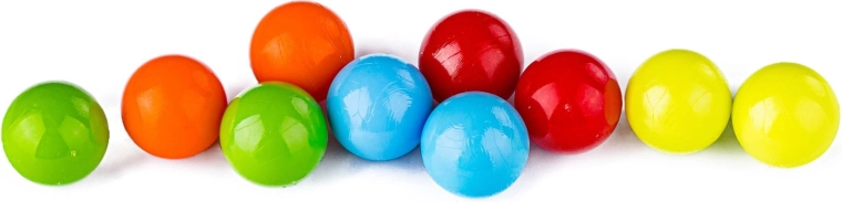 10 colored balls in the package