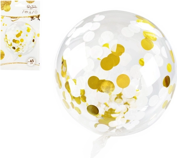 Celebrate! prozirni balon s zlatnim konfetima