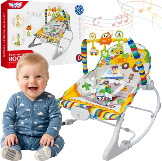 Woopie baby interaktivna ležaljka za bebe s vibracijama i lukom s igračkama, višebojna
