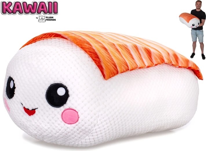 Plush Friends Kawaii plišani sushi nigiri losos 60 cm