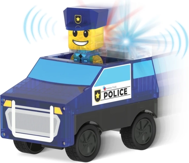 2 figurice i policijsko vozilo na navijanje u pakiranju
