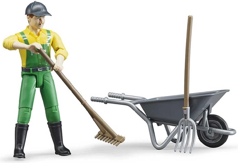 Wheelbarrow and farm tools included