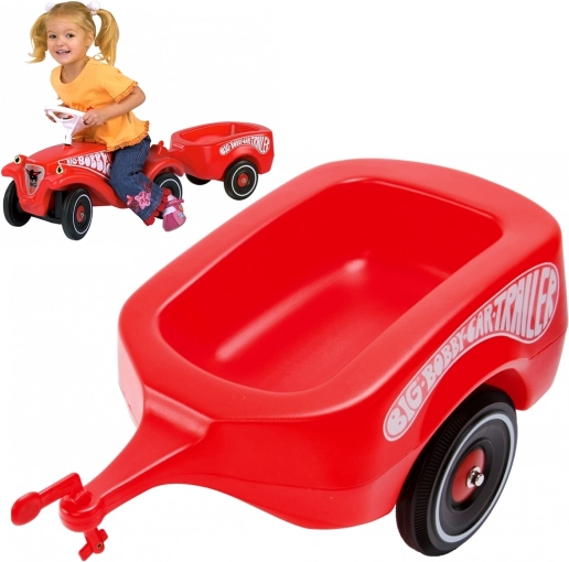 Prikolica za odguralicu BIG Bobby Auto crvena
