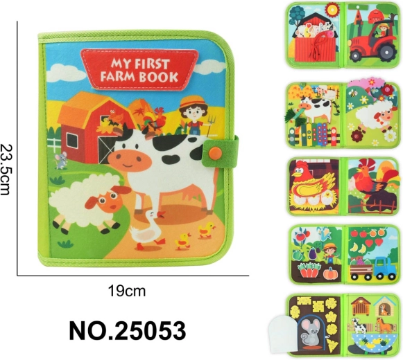 Sensory felt book for the little ones – farm