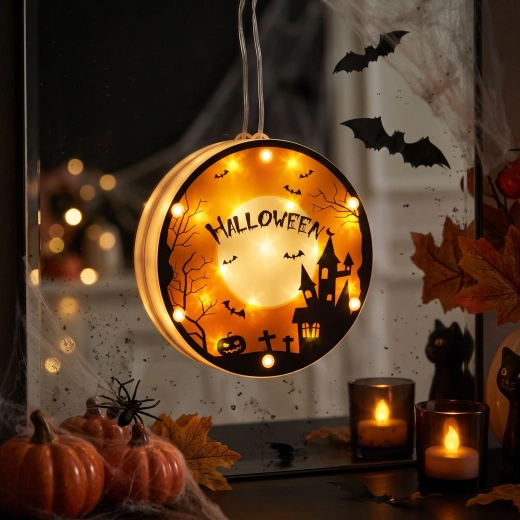Halloween 3D Decorative Battery-Powered LED Lamp