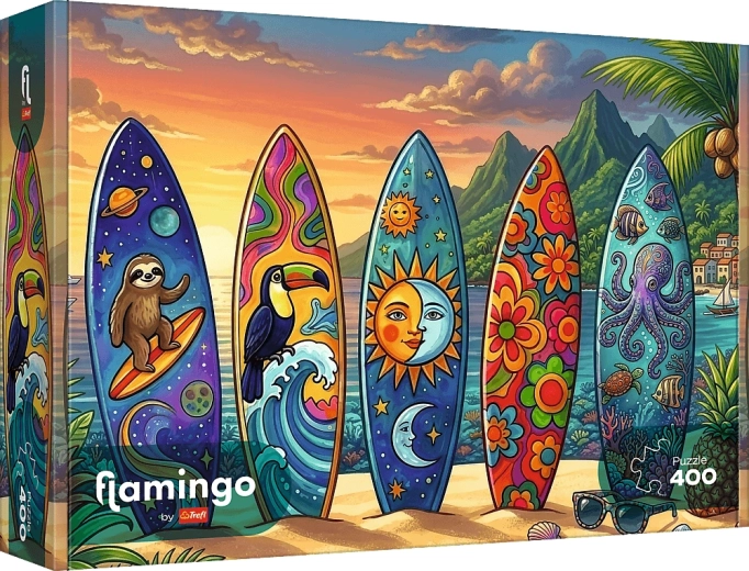 Trefl puzzle Flamingo: Adventure on the Waves 400 pieces