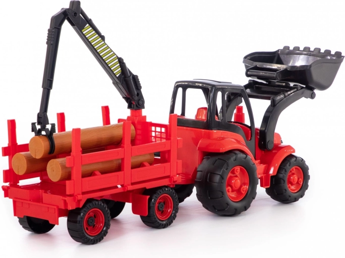 Prikolica za trupce s dizalicom