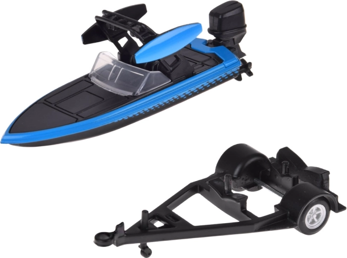 Prikolica s motornim čamcem za akcijske scenarije