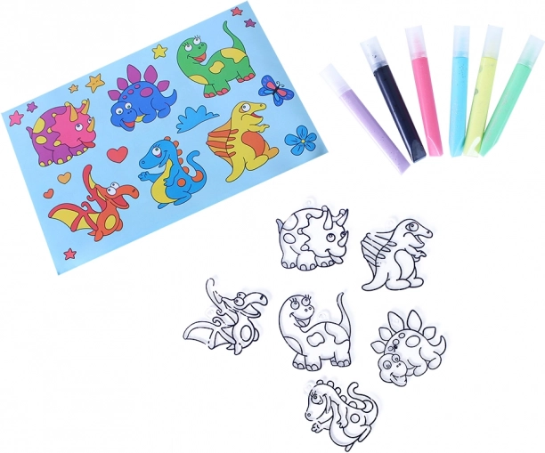 Set ukrasa za prozore Dinosaura