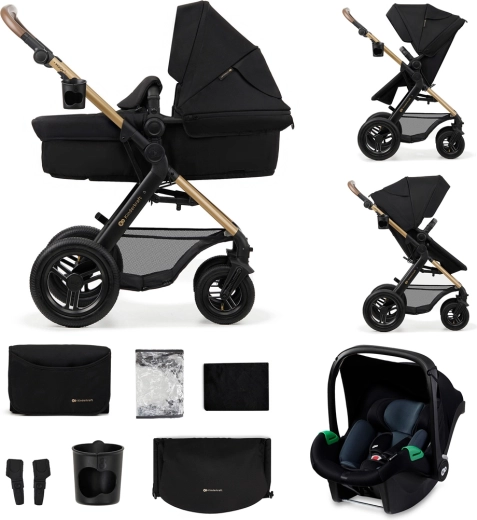 Kinderkraft MOOV 2 AIR 3-in-1 Stroller Set Pure Black
