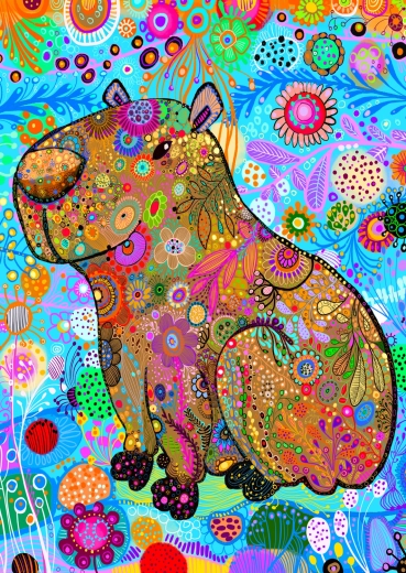 Enjoy puzzle uzorkovana kapibara 1000 dijelova