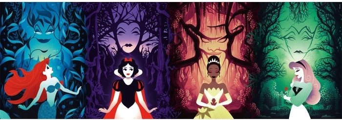 Panoramska slagalica CLEMENTONI Disney princeze i zlikovci 1000 dijelova