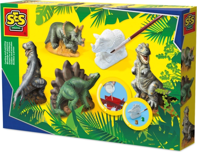 Gipsani trodijelni komplet dinosauri