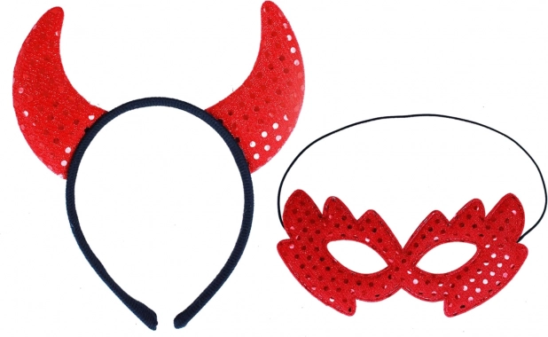 set rogovi vraga i škrabosnica s fliterima za odrasle