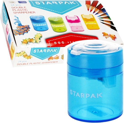 Colorful pencil sharpener with container - 1 piece