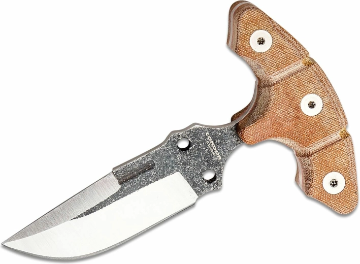 Condor Tactical P.A.S.S. EDC Dagger 10 cm, brown Micarta, leather sheath