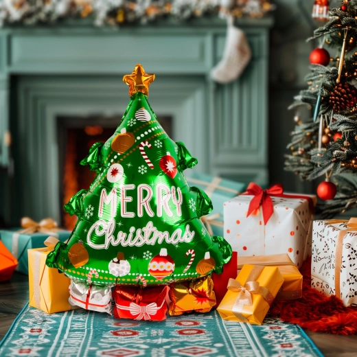 Christmas Tree-Shaped Foil Balloon 80 × 55 cm