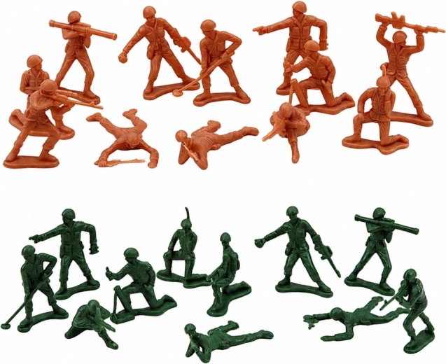 Soldiers in various poses for realistic play