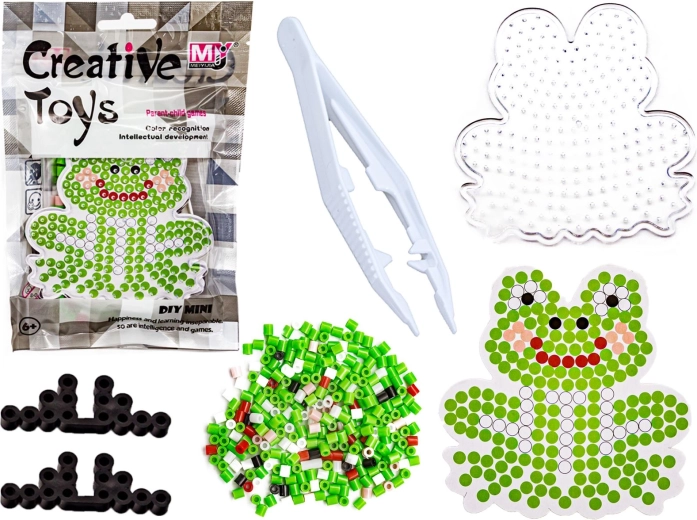 Iron-on beads with frog template - 1 piece
