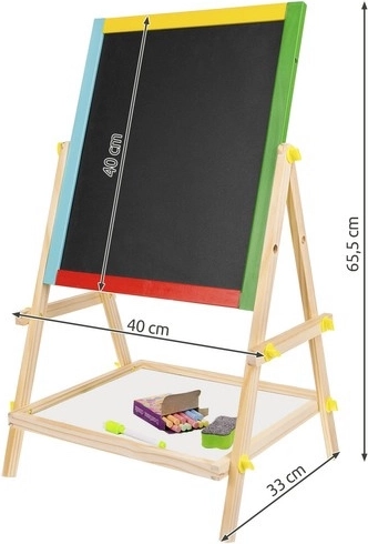 Stable wooden stand with storage shelf