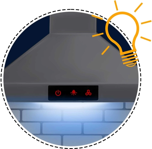 Svjetleća napa s upravljačkom pločom