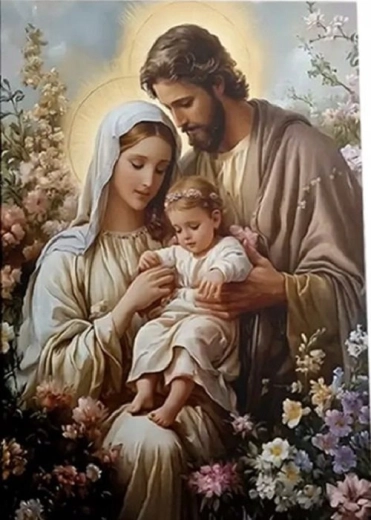 Dijamantno slikanje Sveta obitelj 30 × 40 cm