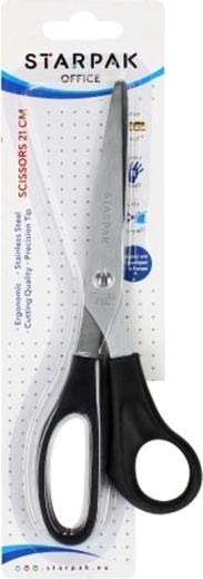 Black office scissors 21 cm - 1 piece