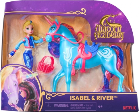 Figurica Unicorn Akademije Lutkica Isabel i Jednorog River