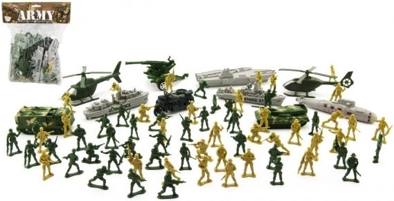 Set plastičnih vojnika s dodacima 81 kom
