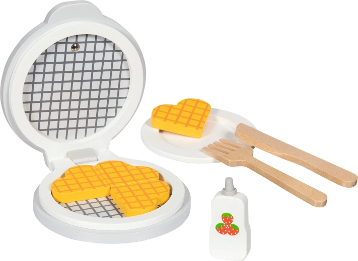 Wooden waffle maker with accessories