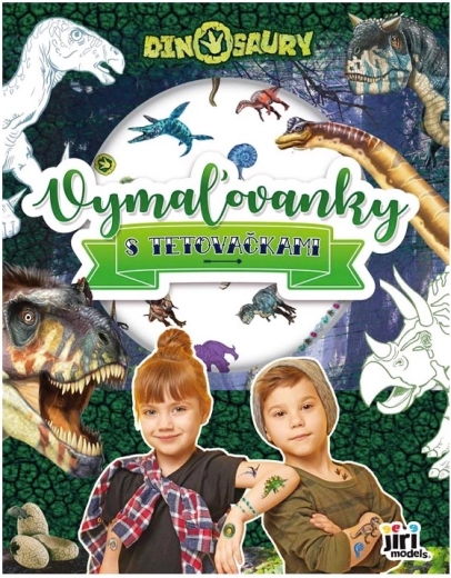 Bojanka dinosauri s dječjim tetovažama - 1 komad