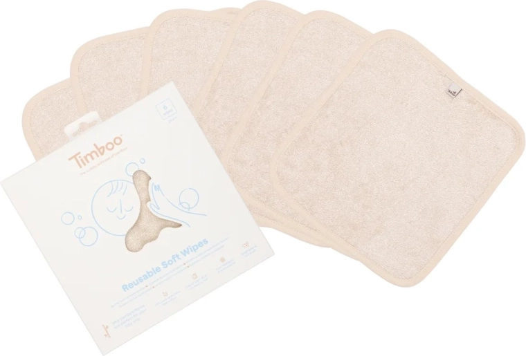 Timboo višekratno upotrebljive mekane maramice Frosted Almond (6 kom)