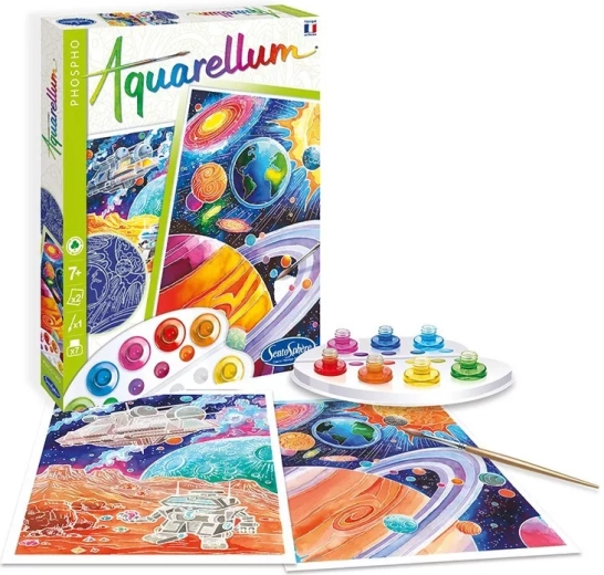 Sentosphere glow-in-the-dark watercolors – space