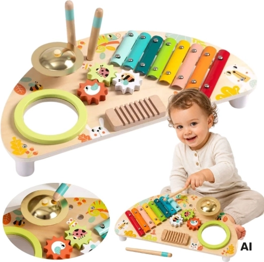 Tooky Toy multifunkcionalni glazbeni centar od drva za djecu
