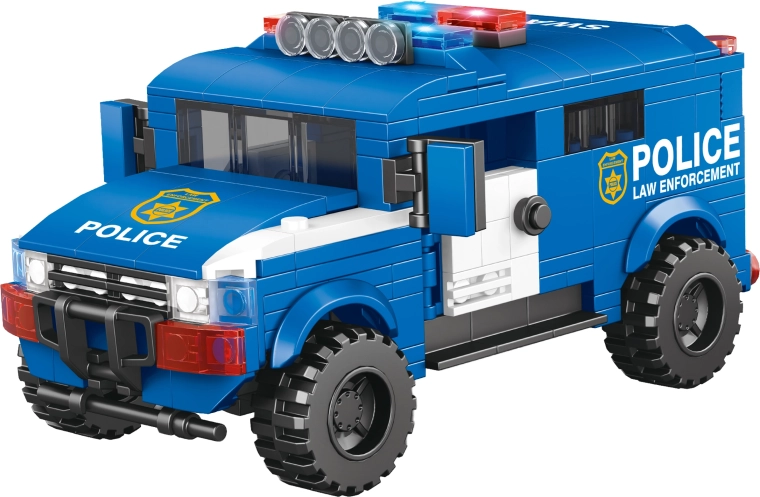 Konstrukcijski set policijski automobil 17 cm