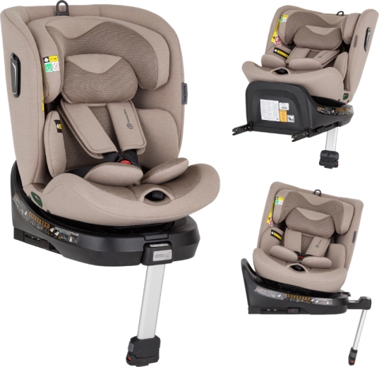 Petite&Mars rotirajuća autosjedalica Twistguard Pro i-Size tan brown air 40–150 cm (0–36 kg)
