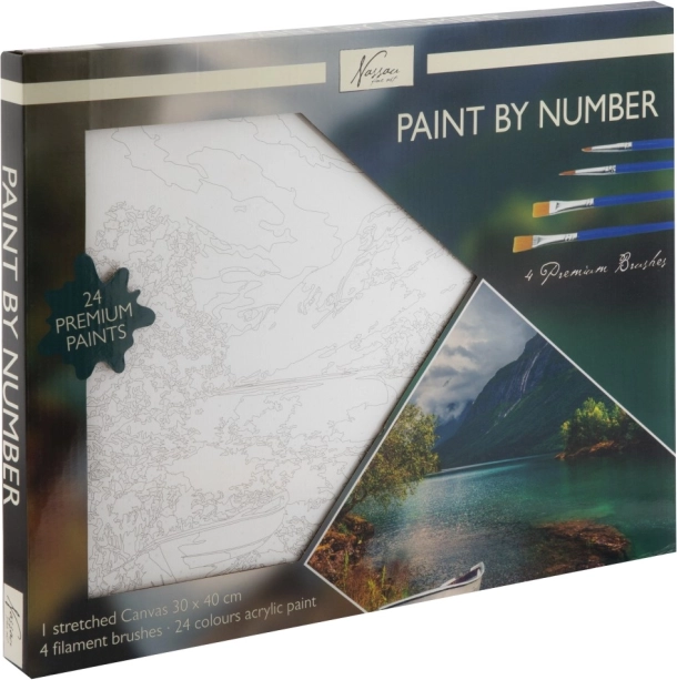 slikanje po brojevima na platnu krajolik 30 × 40 cm