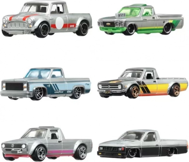 Miks klasičnih i modernih pick-upova i automobila